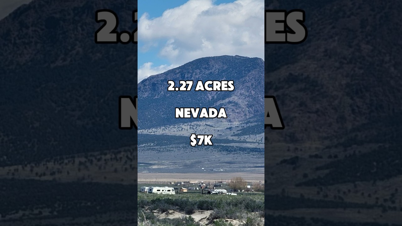 2.27 acres for sale in Nevada for $7K #foryou #realestate #land #property #viral #nevada #shorts #fy