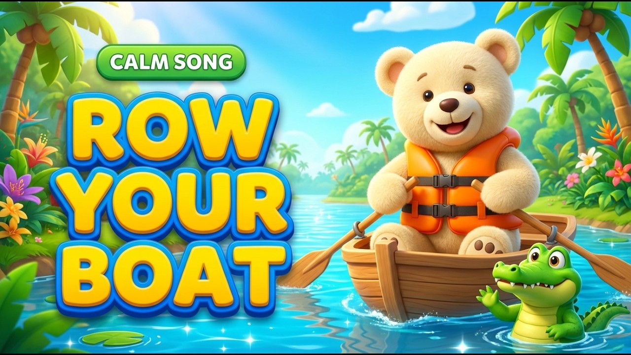 Row Row Row Your Boat 🛶 Calm Bedtime Song for Toddlers | NNL Kids