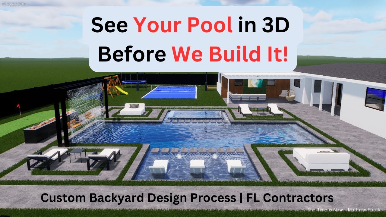 Custom Pool Designs in 3D | How We Plan Backyard Makeovers | Pool Contractors South Florida