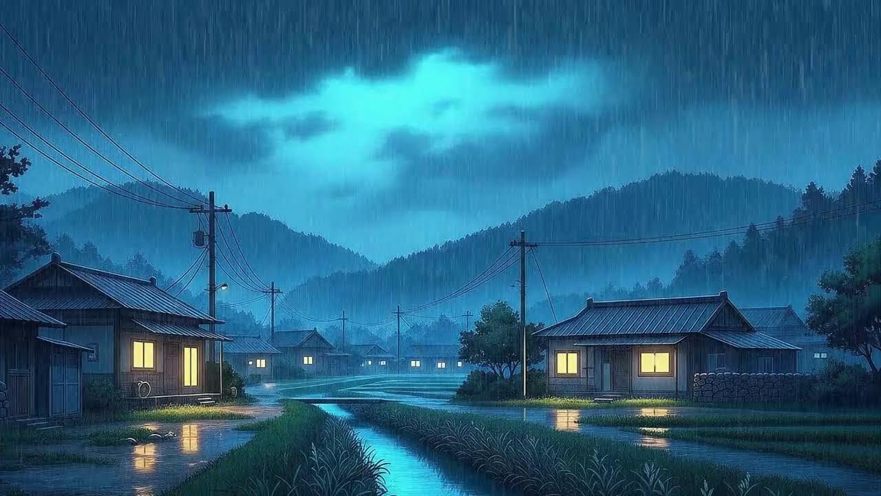 Rain Sounds with Lofi for Productivity in a Calm Korean Atmosphere to Block Distractions 😌