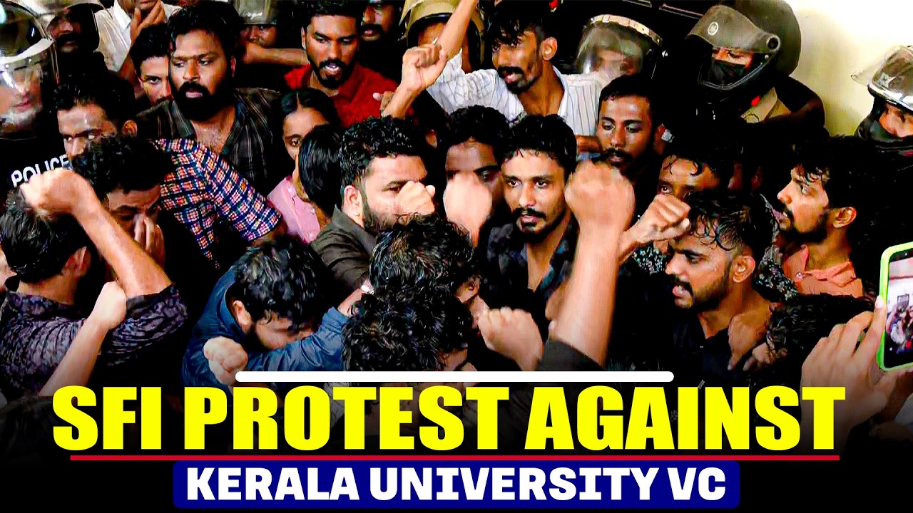 LIVE: SFI Protest against University of Kerala Vice Chancellor | Thiruvananthapuram, Kerala