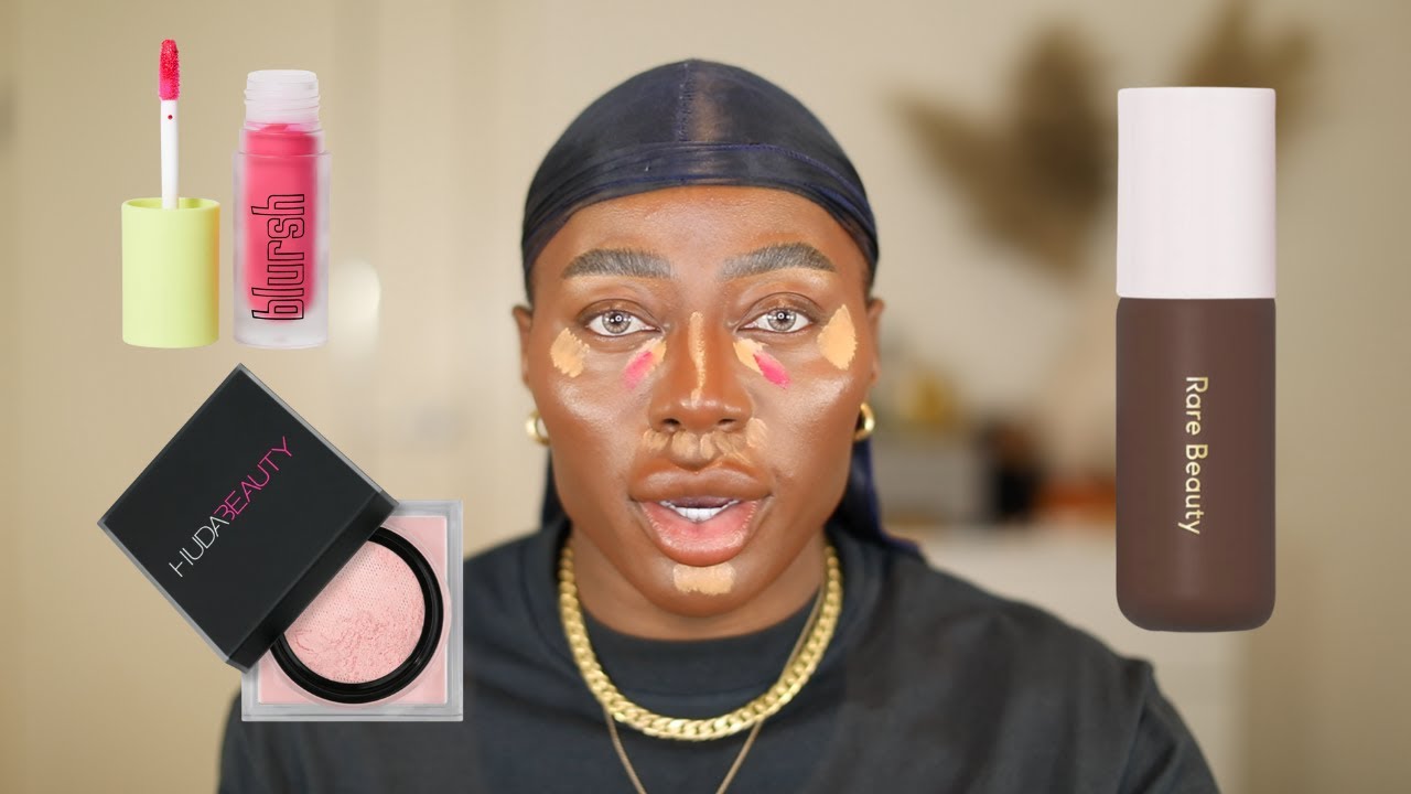 CHERRY BLOSSOM PINK POWDER + BLUSH UNDER EYE TREND! + RARE BEAUTY TINTED MOISTURISER| ThePlasticBoy