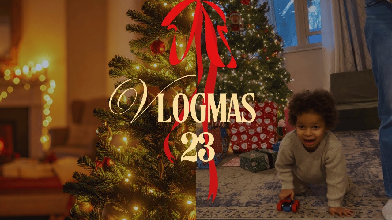 Vlogmas, день 23: Подготовка к Рождеству, приготовление еды, выпечка и обмен подарками с родствен...