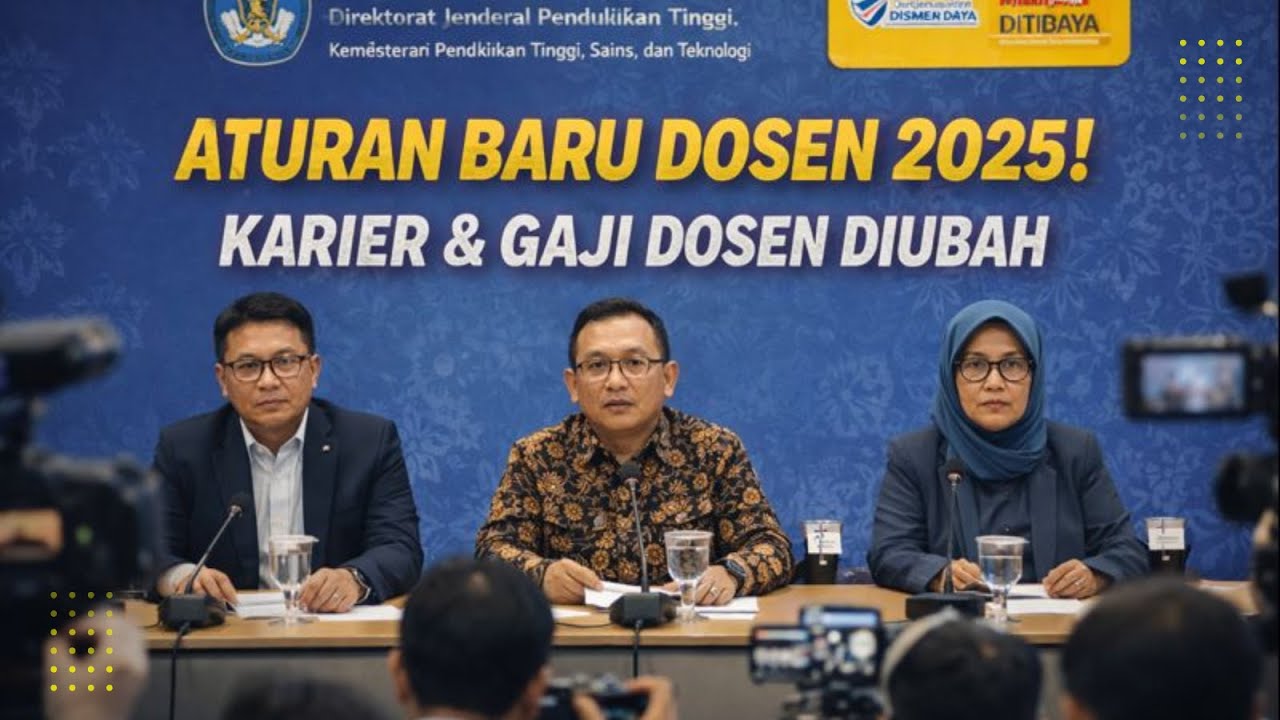 RESMI: INTI POKOK PERMENDIKTISAINTEK NO 52 TH 2025 TENTANG PROFESI, KARIR, & PENGHASILAN DOSEN