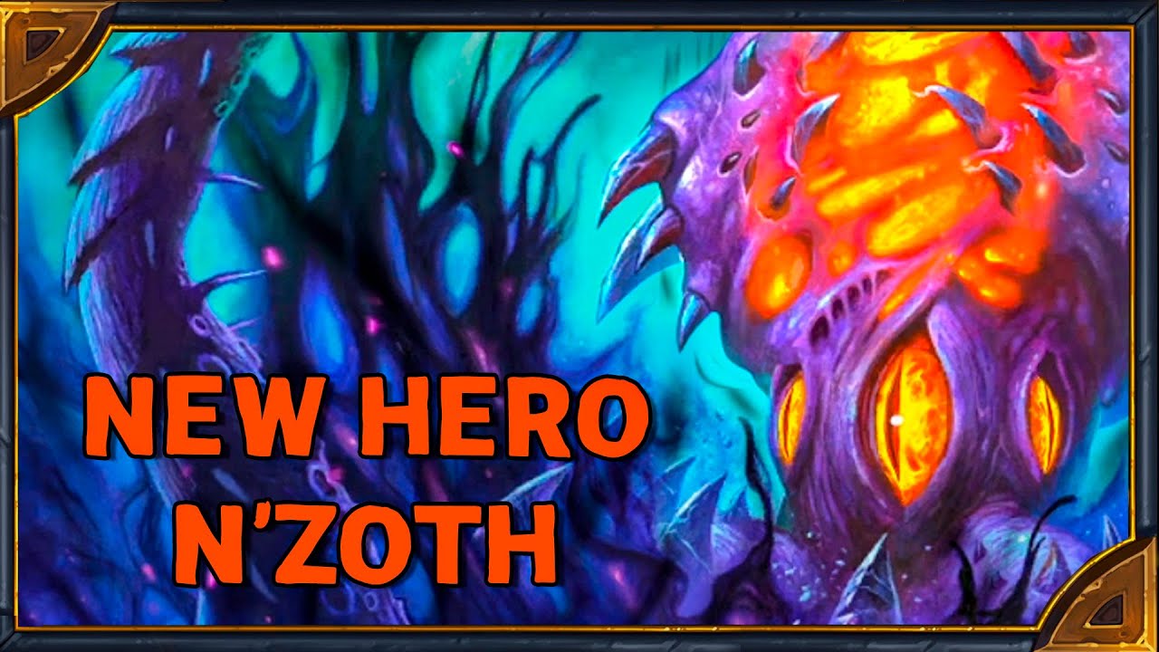 Hearthstone. New Warlock Hero - N'Zoth. All emotes and interactions!