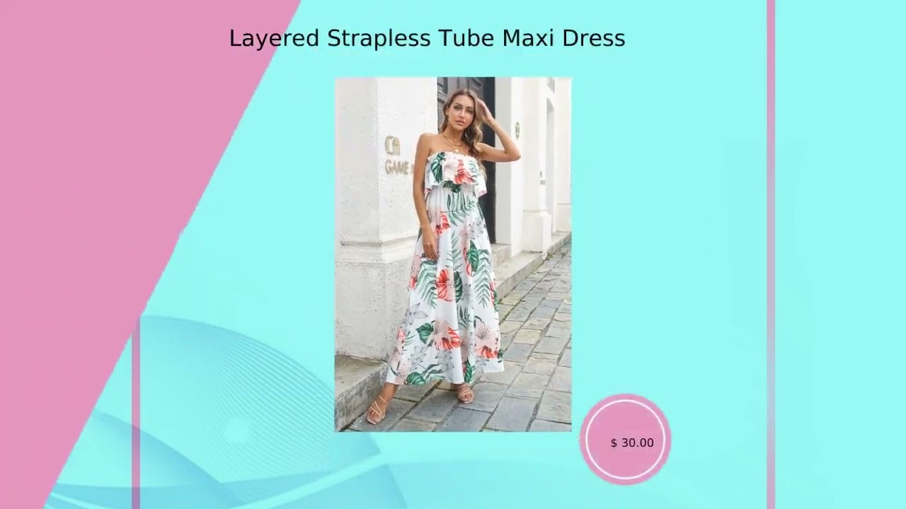 Layered Strapless Tube Maxi Dress