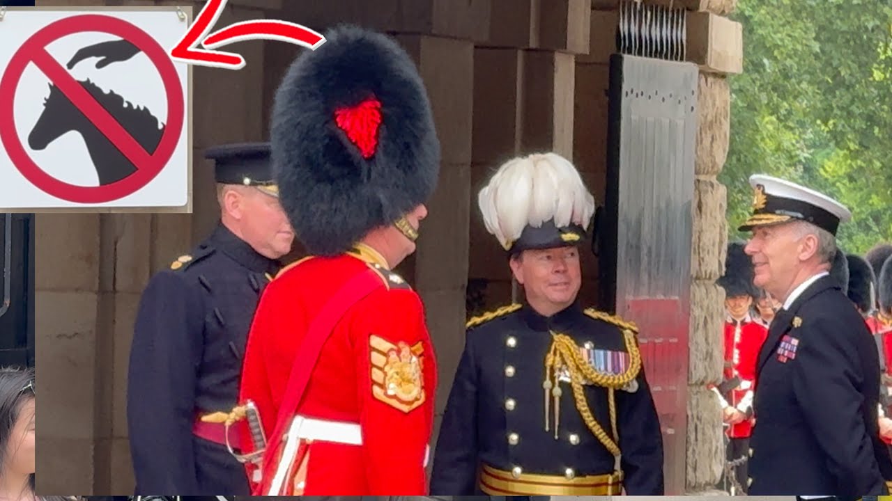 TOP ARMY BOSSES ARRIVED AT HORSE GUARDS (brand new horse signs!)