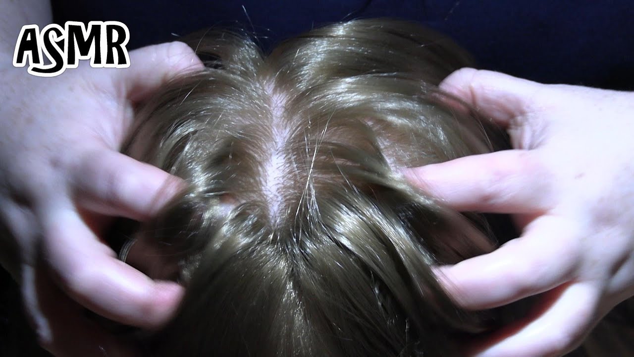 ASMR Close Up Scalp Massage and Scalp Scratching (NO TALKING) (Wooden Tools) Real Hair ASMR