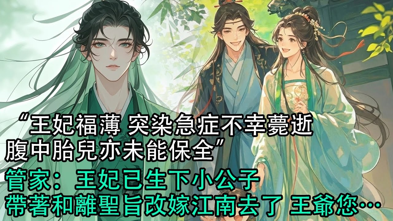【一口氣看完】“王妃福薄 突染急症不幸薨逝，腹中胎兒亦未能保全”，管家：王妃已生下小公子，帶著和離聖旨改嫁江南去了 王爺您…#古言 #有聲小說 #情感故事