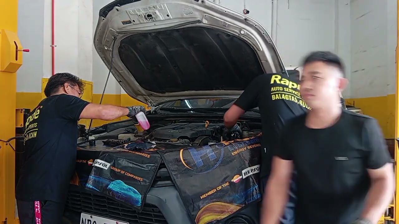 Toyota Hilux... Change oil, change gear oil, differential gear oil....
