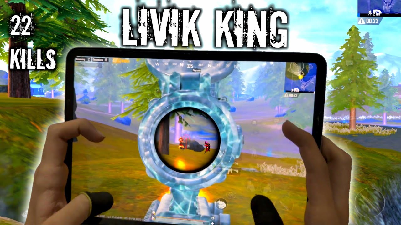 LIVIK KING 🤴 22 KILLS | 120 FPS IPAD PRO HANDCAM GAMEPLAY