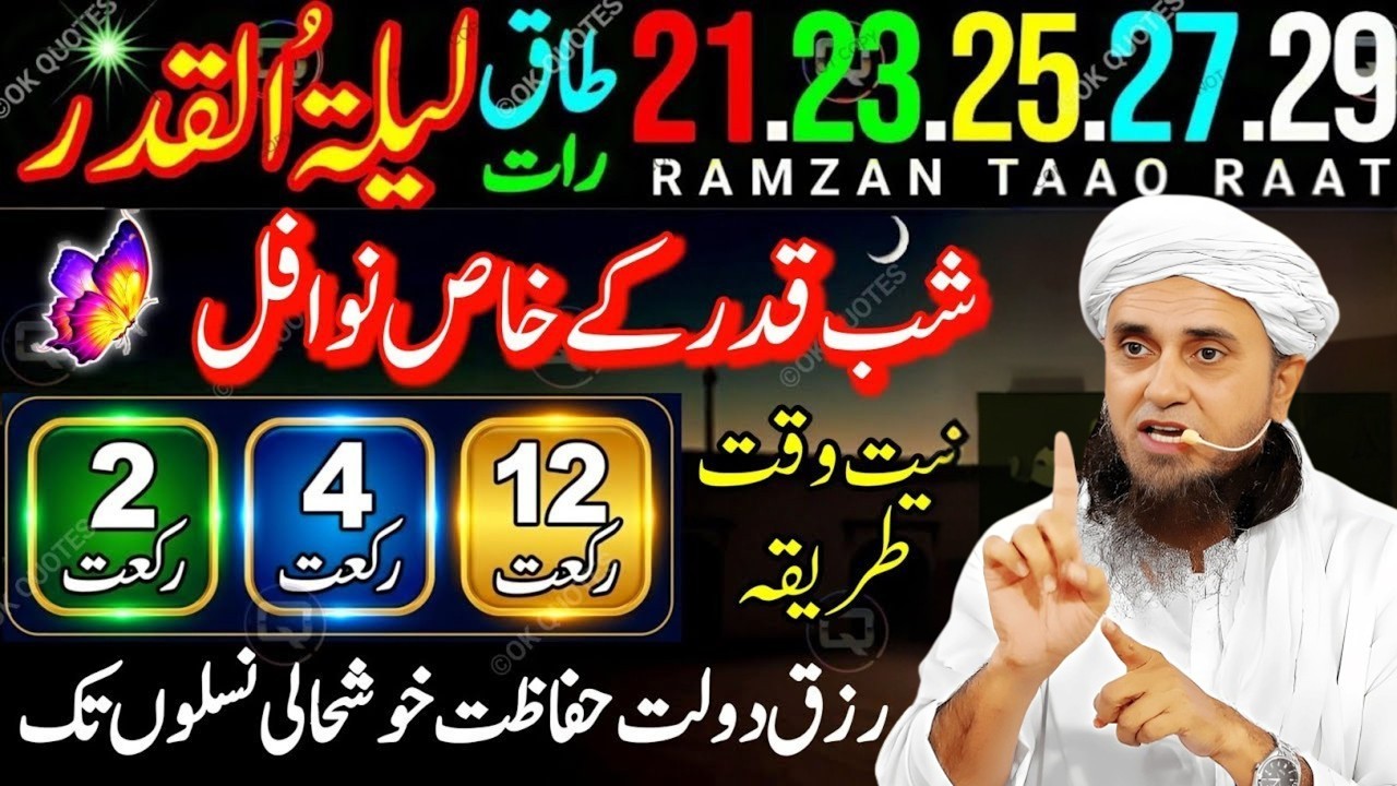 Shab-e-Qadr Ke Khas Nawafil | Laylatul Qadr Mein Kaunsi Namaz Parhein? | Mufti Tariq Masood