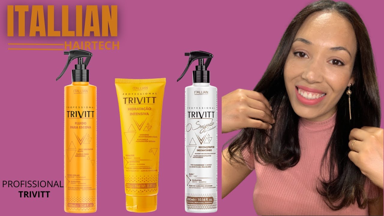 💛 TRATAMENTO QUE GANHOU MEU CORAÇÃO 💛 TRIVITT HIDRATAÇÃO INTENSIVA  E FLUIDO RECONSTRUTOR