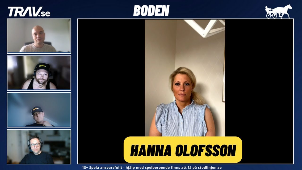 V75 Midnattstrav Boden Lördag 15/6 | Johannes Youssef gästar och Intervju med Hanna Olofsson!