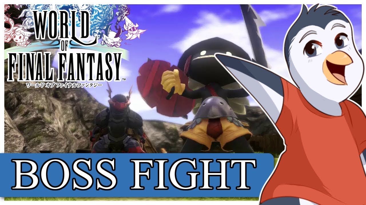 World of Final Fantasy Maxima - Boss Fight - Giant Goblin / Bahamutian Commander (Nintendo Switch)