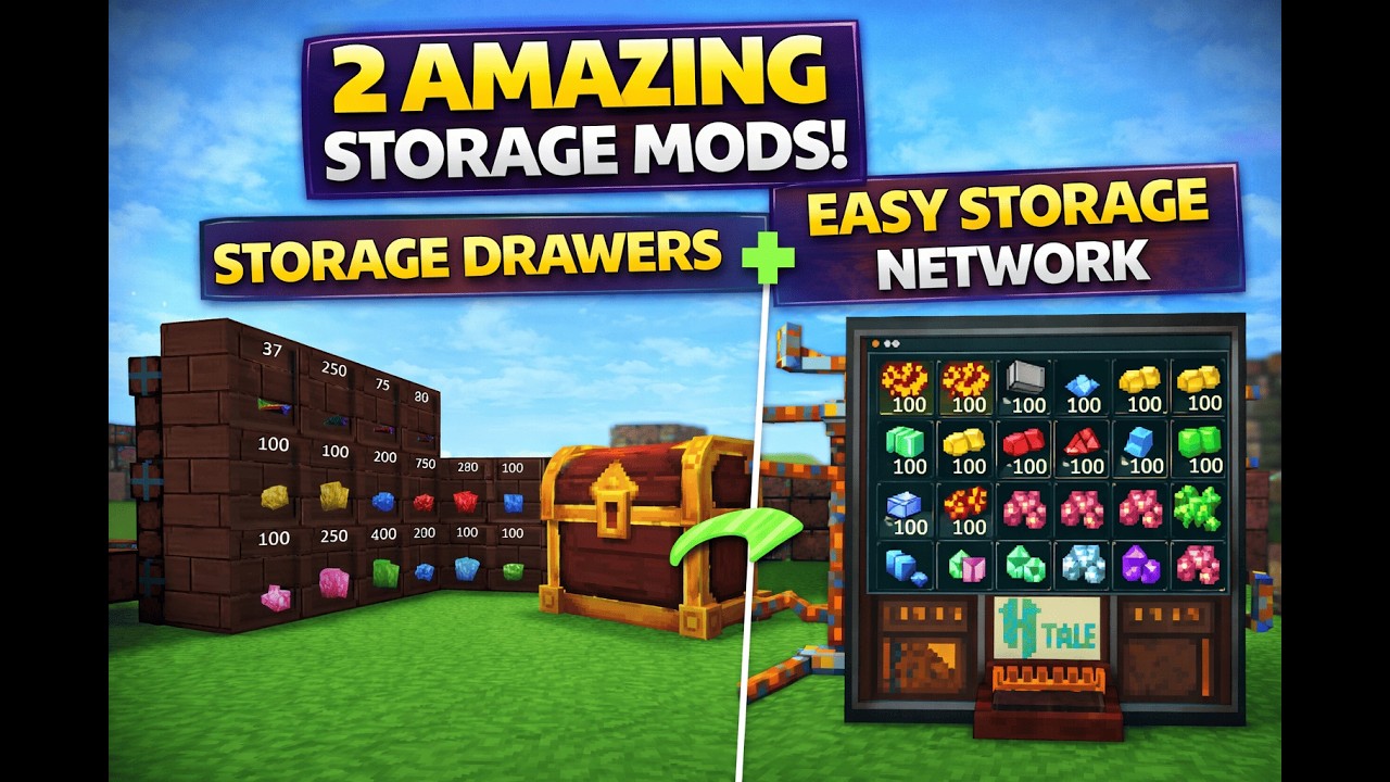 Insane Storage Setup! Wan’s Drawers + Easy Storage Network | Hytale Mod Showcase