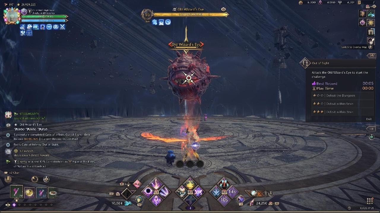 Throne And Liberty gate of infinity out of sight new orb wand 5 second clear