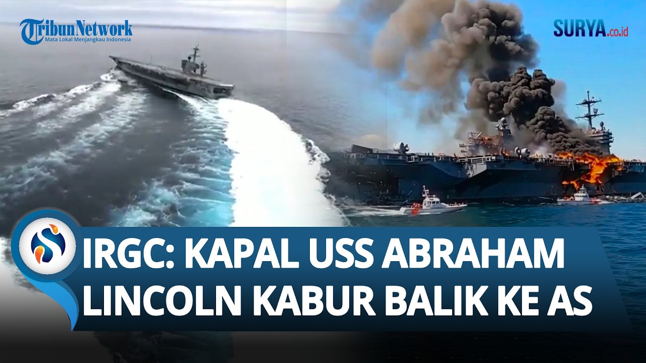 KABUR PULANG KE AS? IRGC Klaim Rudalnya Hantam Kapal USS Abraham Lincoln hingga Rusak Parah