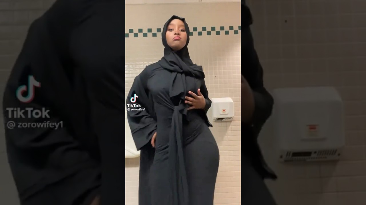 Girl in HIJAB Dancing 🇭🇹 HARAM OR NAH? 🤔 #shorts #tiktokdance #kompa dance