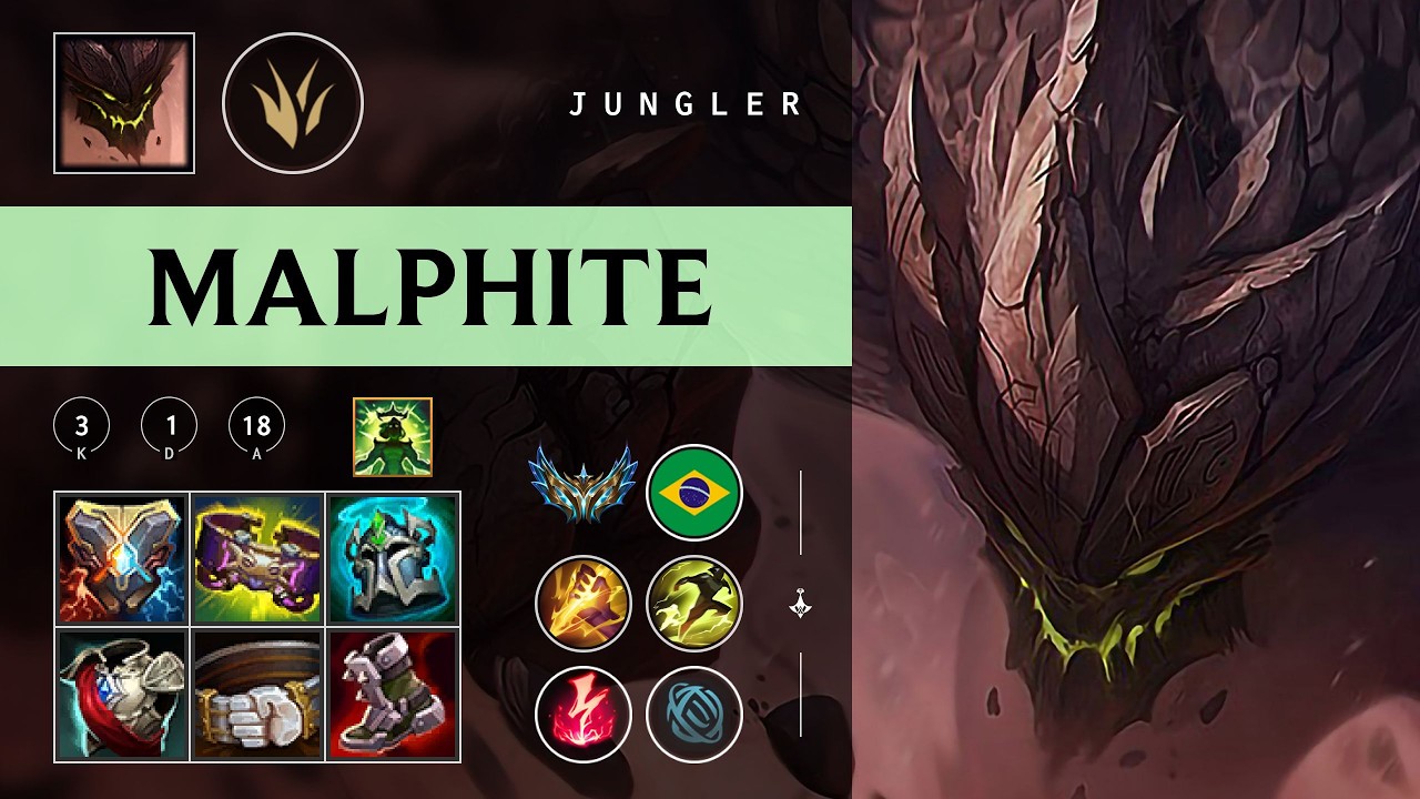 Malphite Jungle vs Qiyana - BR Challenger Patch 26.03