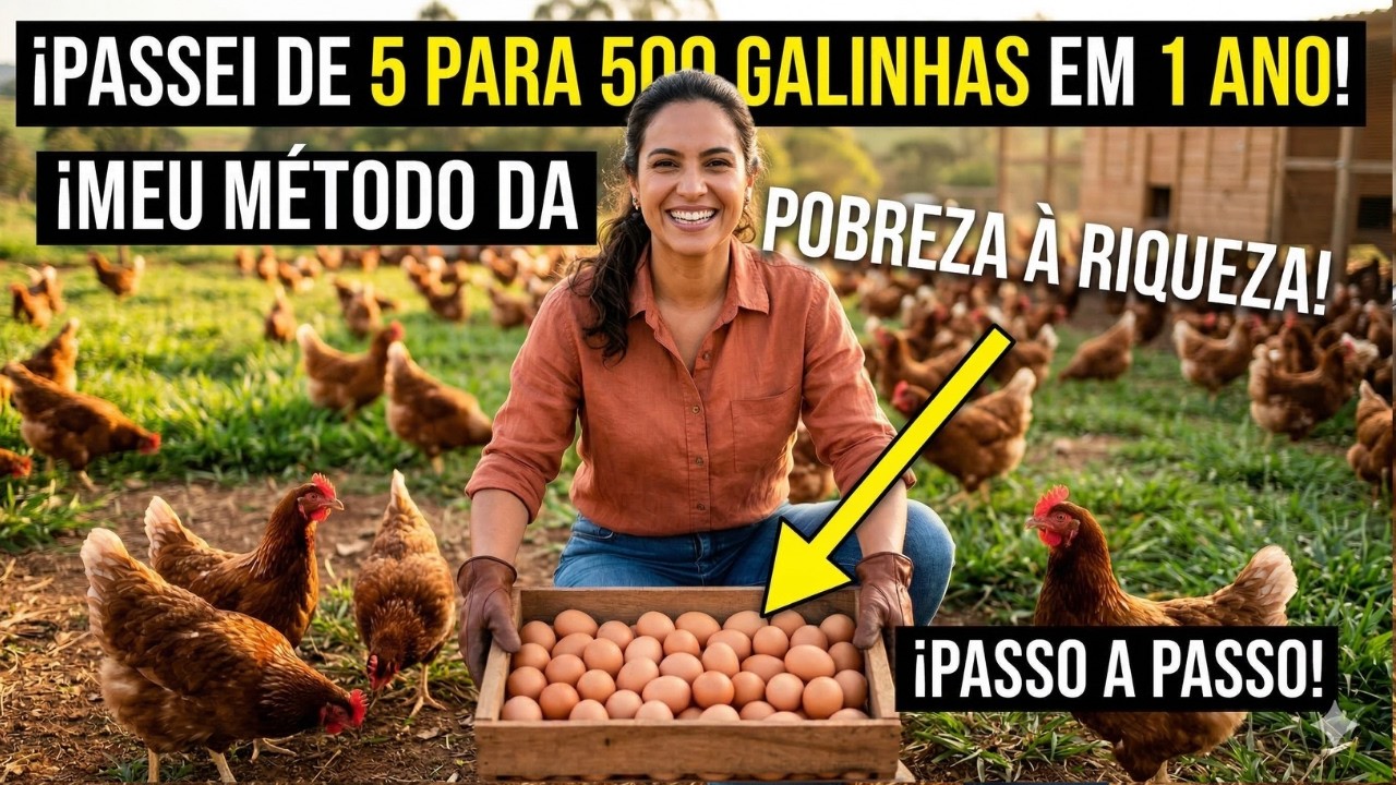 Como passei de 5 para 500 galinhas em 1 ano_ Meu método _da pobreza à riqueza_, passo a passo.
