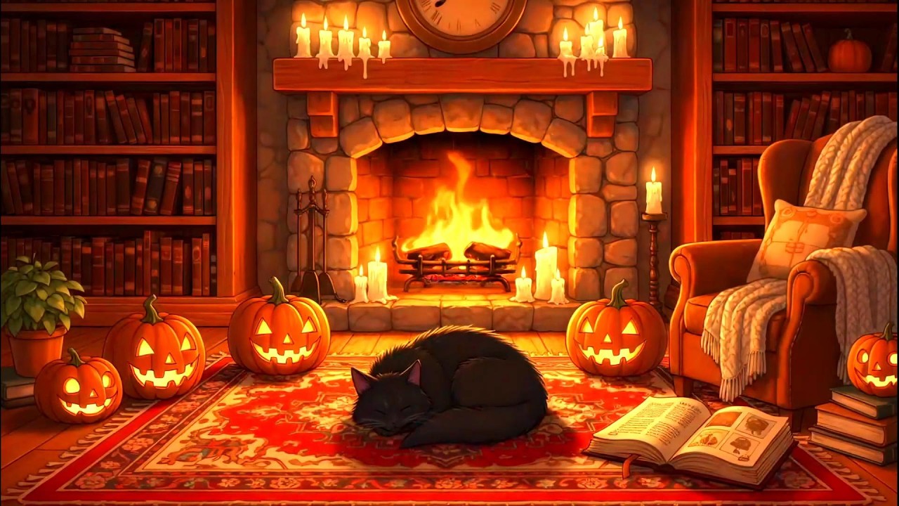 Snowy Winter Fireplace Ambience ❄️ Peaceful Lofi Sounds for Relaxation & Study