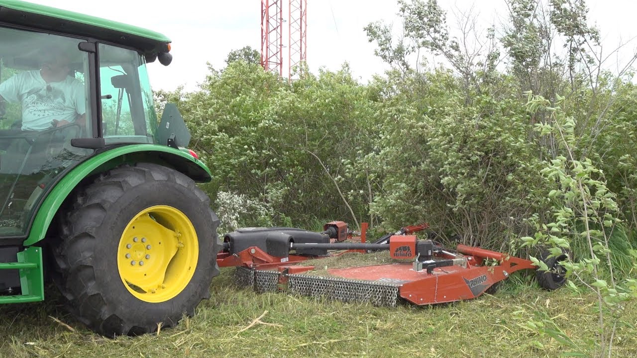 WICKED MOWING! 10' Flexwing Devours Trees! Unique Audio Experience