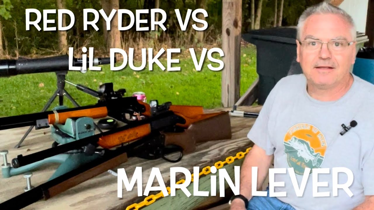 Breaking news! Marlin lever action bb rifle vs the Daisy red ryder & John Wayne Lil Duke Umarex