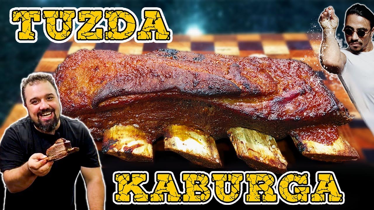 NUSRET YAPIYORSA SEN DE YAPARSIN  ( Tuzda Dana Kaburga ve Ev Yapımı Barbekü Sos )