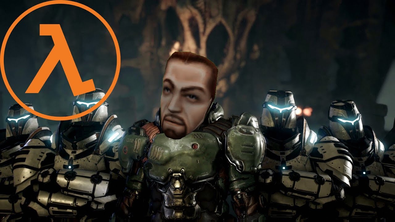 DOOM 2016 со звуковыми эффектами Half-Life