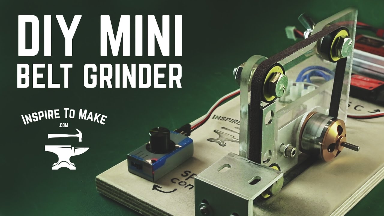 DIY Belt Sander machine - World Smallest Belt Grinder [ How To ]