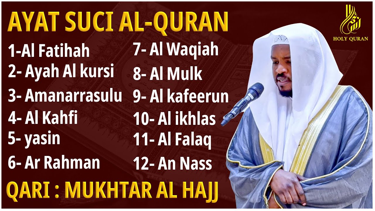Murottal Al Quran | Alfatiha, Alkahfi, Yasin, Alwaqia, Arrahman, Almulk  Almoeathat, Ayat AlKursi,