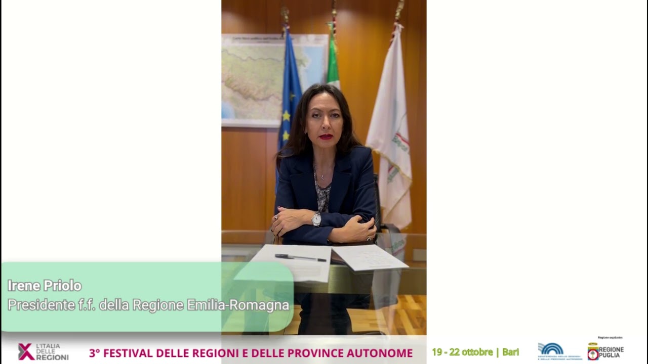 L'Italia delle Regioni - La dichiarazione della Presidente f.f. della Regione Emilia-Romagna Priolo