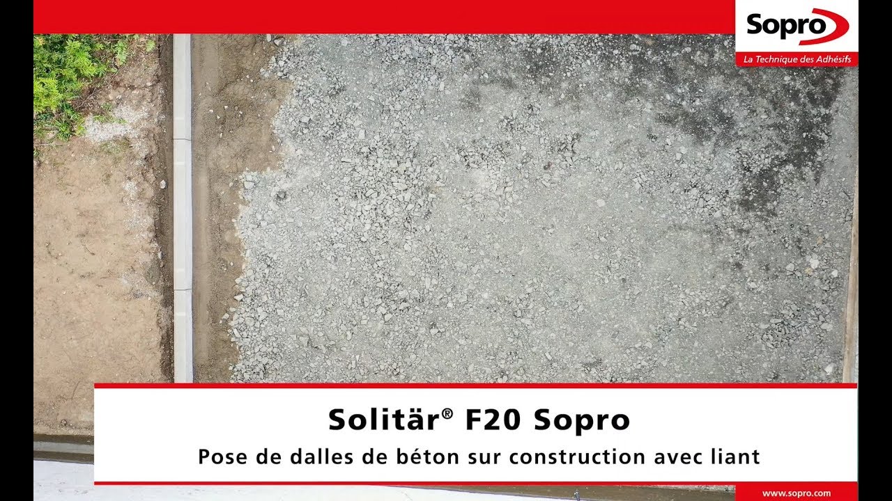 Solitär® F20 Sopro - Pose de dalles de béton sur construction avec liant