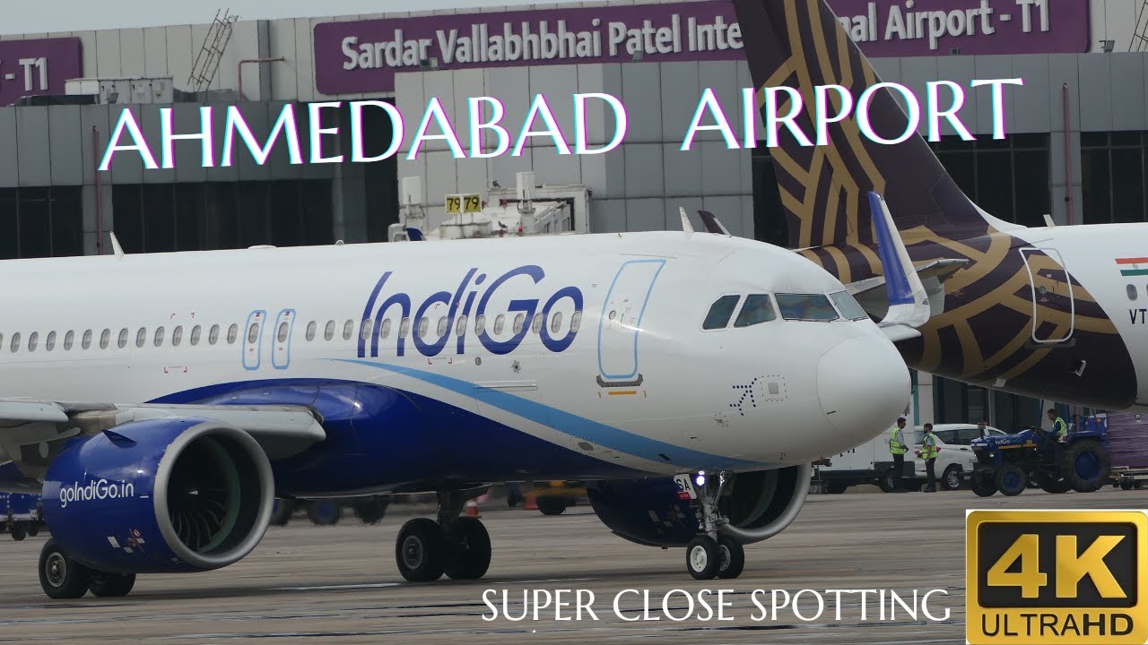 AHMEDABAD AIRPORT | 4K Super Close Plane Spotting | Airbus A320 (Indigo Airlines)#planespotting #amd