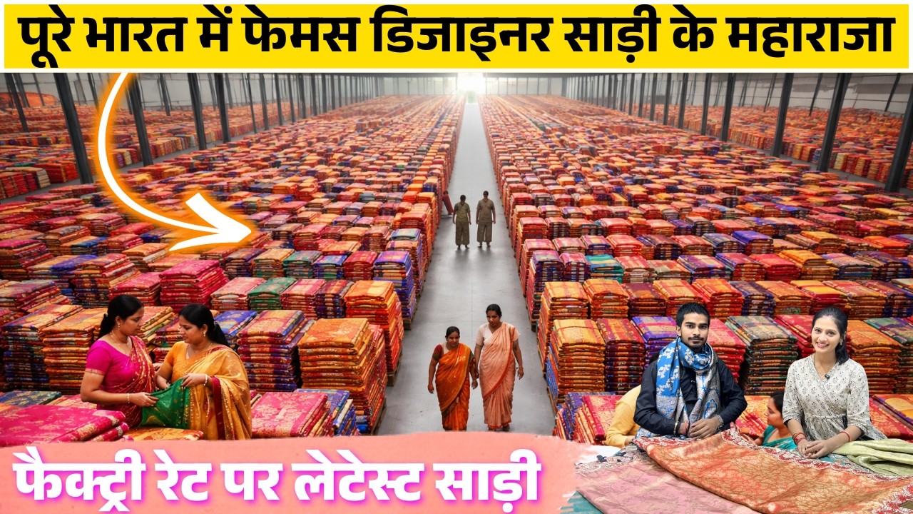 पूरे भारत में फेमस डिजाइनर साड़ी के महाराजा Saree Manufacturer/ Superhit Trending Saree Collection