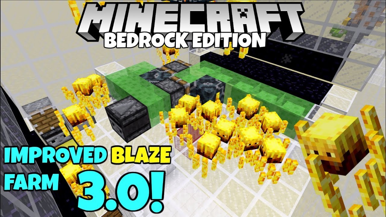 Minecraft Bedrock: New Improved Blaze Farm 3.0 Tutorial! MCPE Xbox PC
