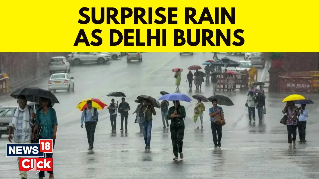 Delhi Heatwave | Rain Brings Relief To Delhi NCR After Record-Breaking 52.3&deg;c Heat | IMD | N18V