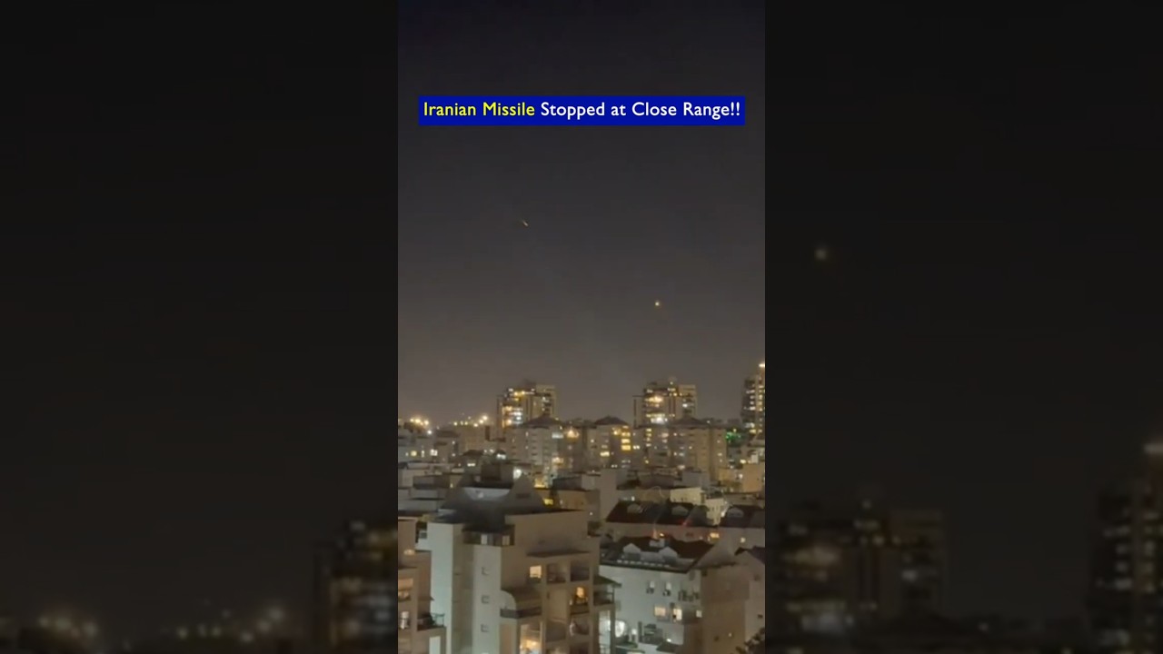 Iranian Ballistic Missile Intercepted Over Central Israel At Last Moment!!