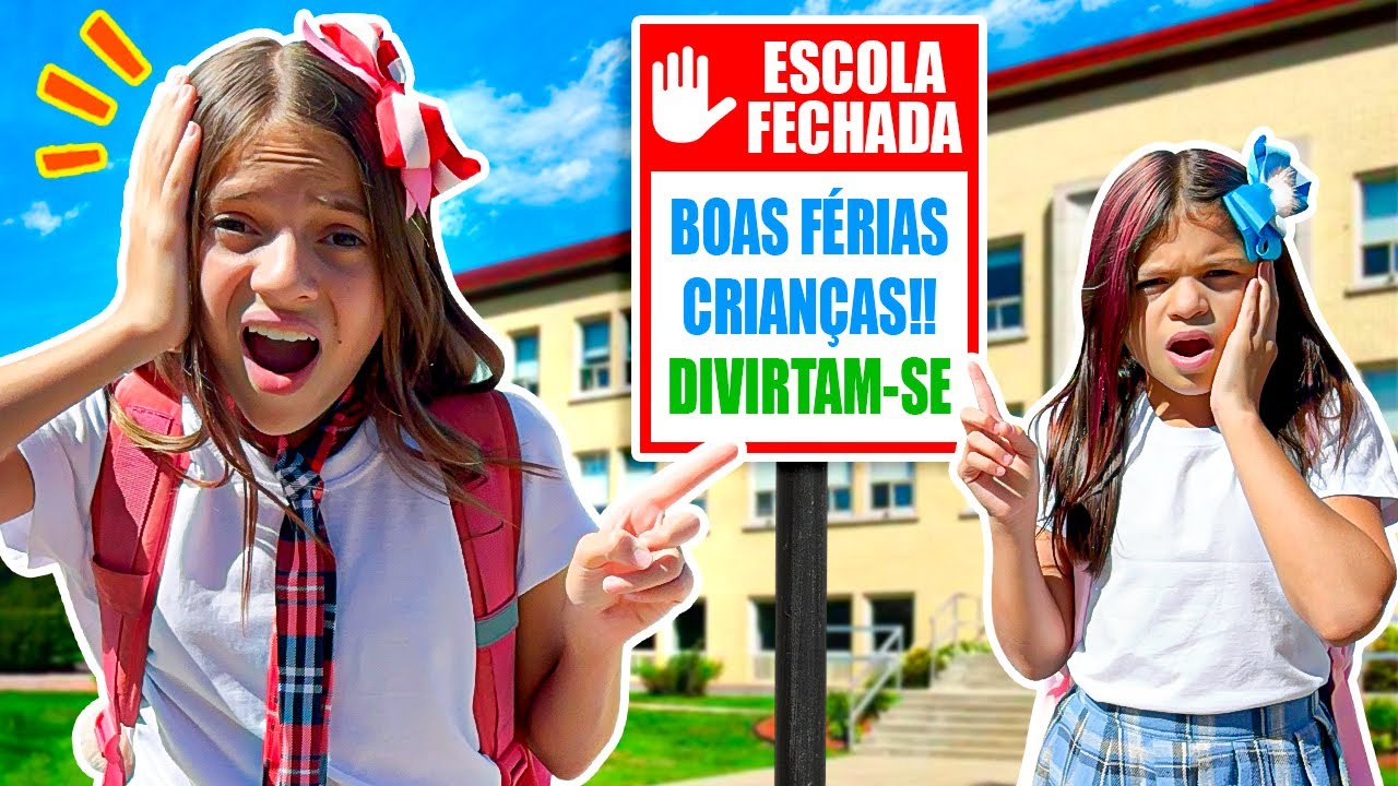 Jéssica e Manu em História engraçada de ferias da escola