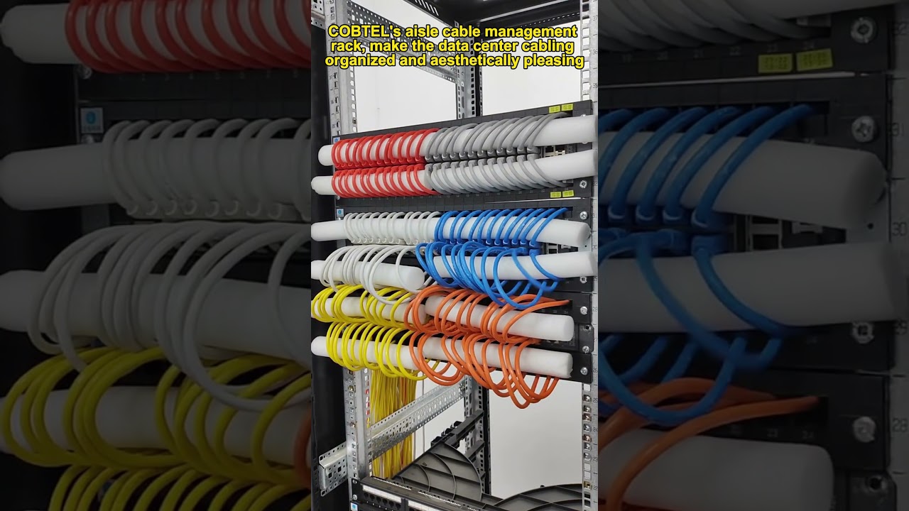 COBTEL'S aisle cable management rack make the data center network cabling organized and beautiful.