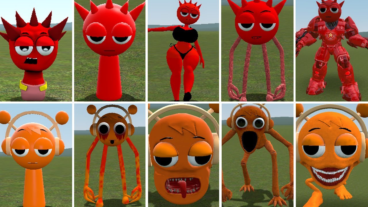 NEW EVOLUTION OF ALL RADDY HORROR MECHATITAN VS ALL NEW OREN ORANGE GODZILLA FAMILY ? in Garrysmod!,