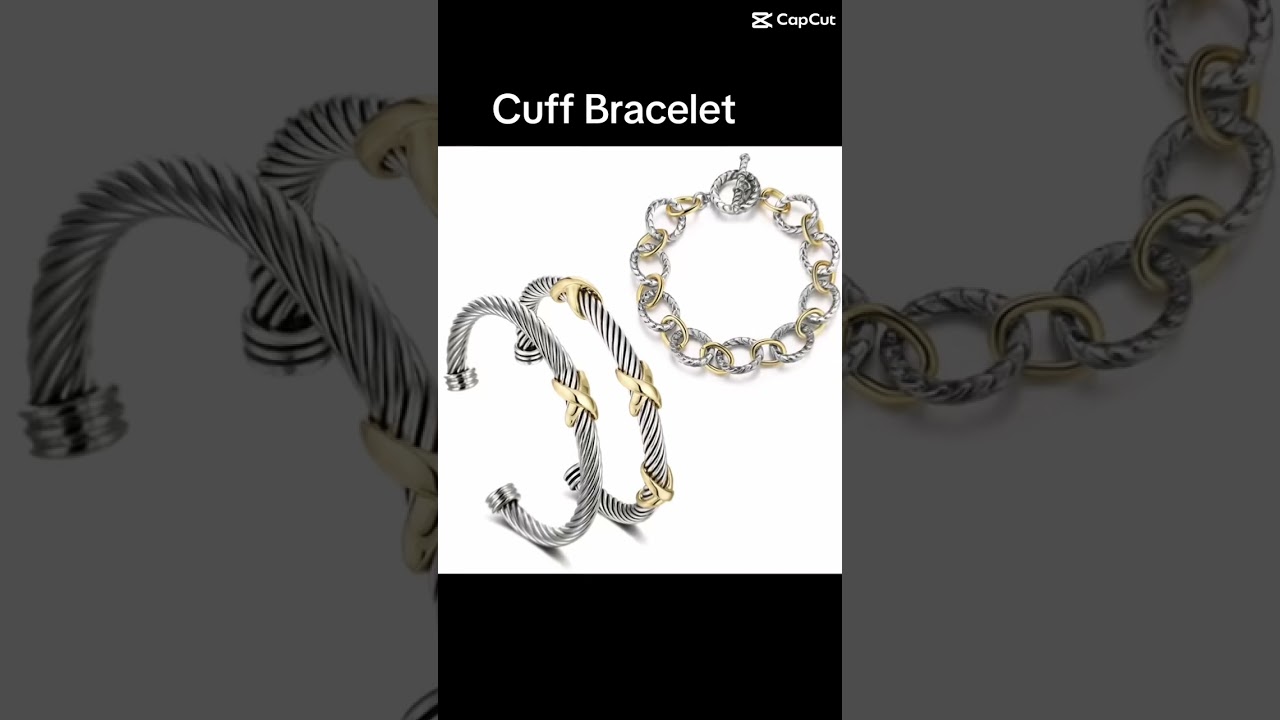 Beautiful Two-Tone Adjustable Cuff Bracelet - Perfect for Gifting 