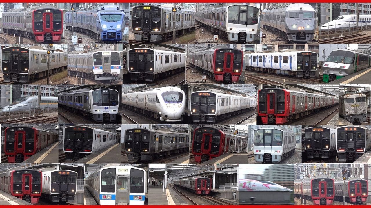 [吉塚駅] 朝ラッシュの列車集 2023年(4k)