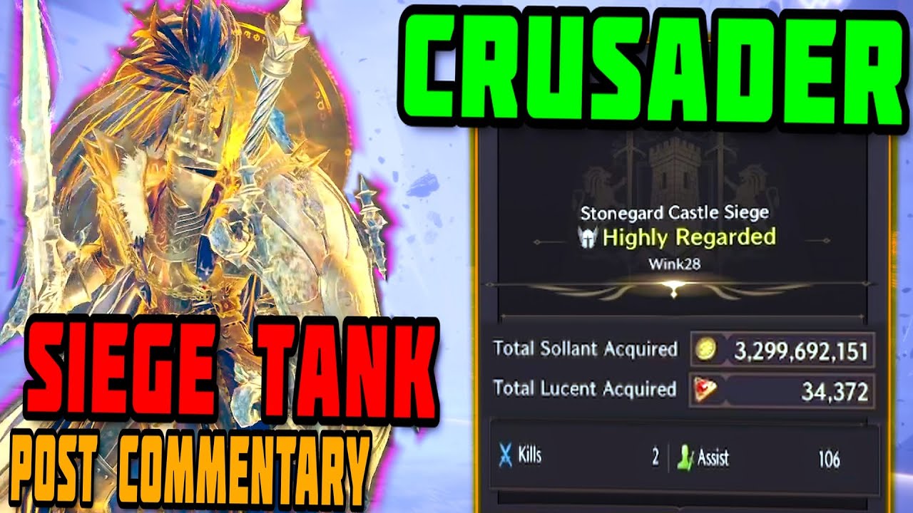 TOP GUILD SIEGE CRUSADER in SPINNER SQUAD! | Siege GS SnS Tank Post Commentary