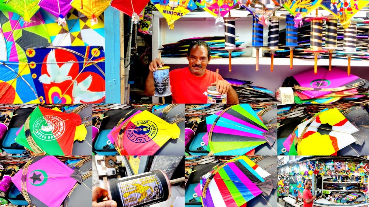 WHOLESALE KITE SHOP IN KOLKATA/CHEAPEST KITE SHOP FOR VISWAKARMAPUJA#vlog#viral#shorts#trending#kite