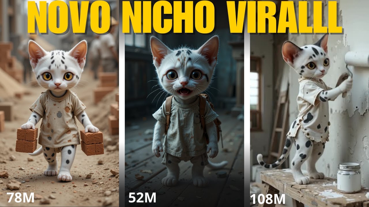 Como Criar Vídeos de Gatinhos com IA que Estão Viralizando TikTok e Youtube Shorts Milhões de Views