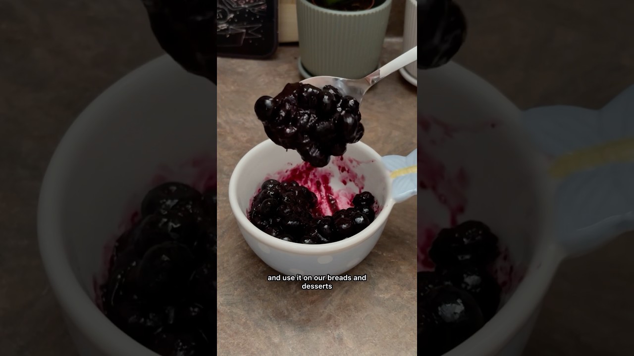 Blueberry compote for desserts | easy blueberry compote recipe #shorts