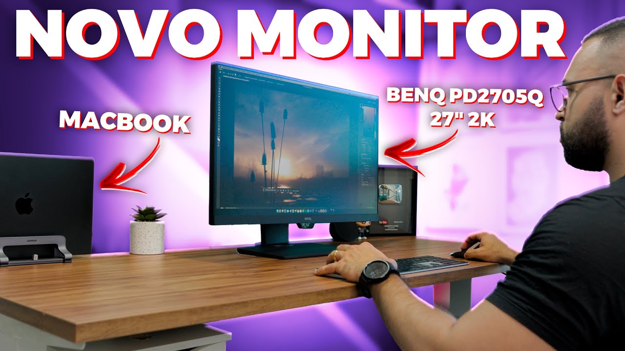 Esse é meu NOVO MONITOR para MACBOOK! BenQ PD2705Q 27