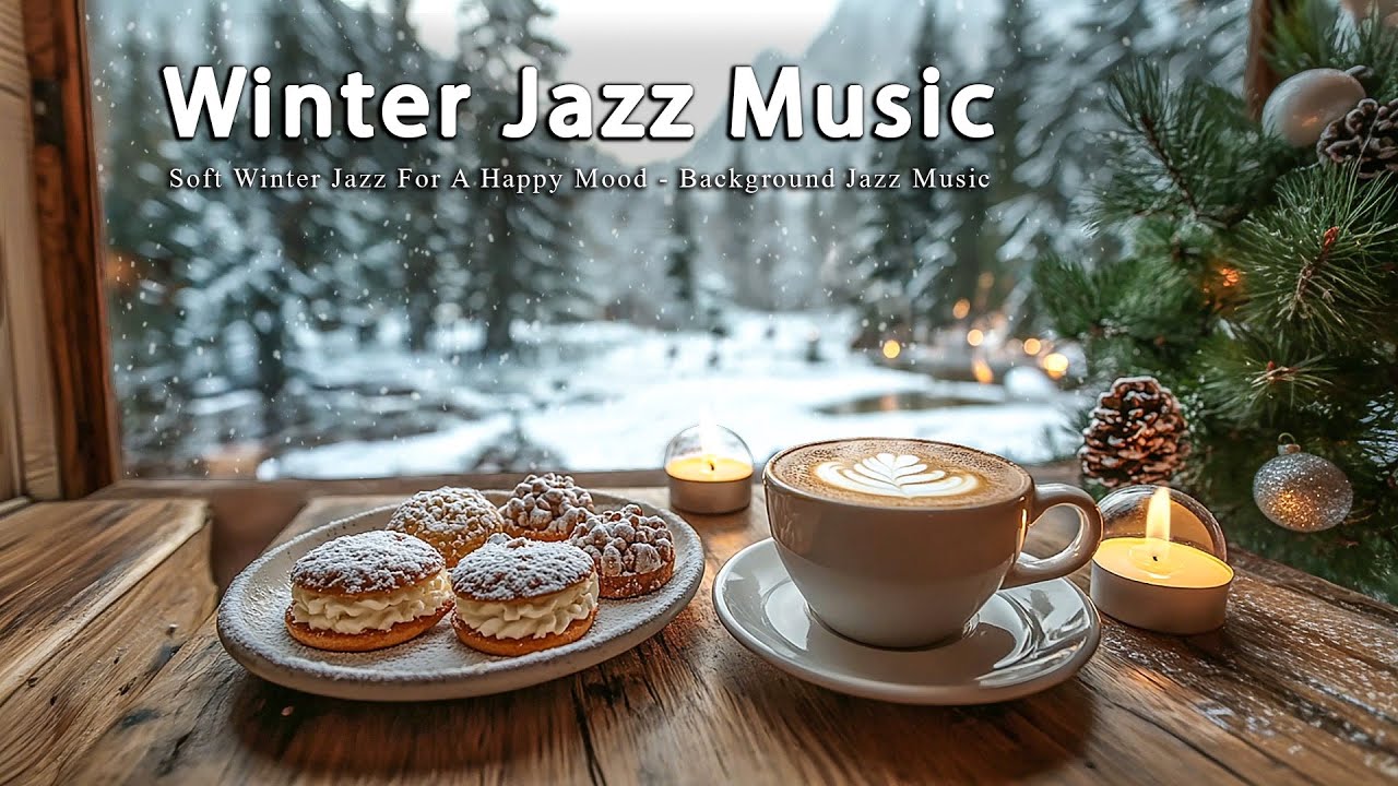 Winter Coffee Ambience By The Window ☕ Soft Winter Jazz For A Happy Mood - Background Jazz Music